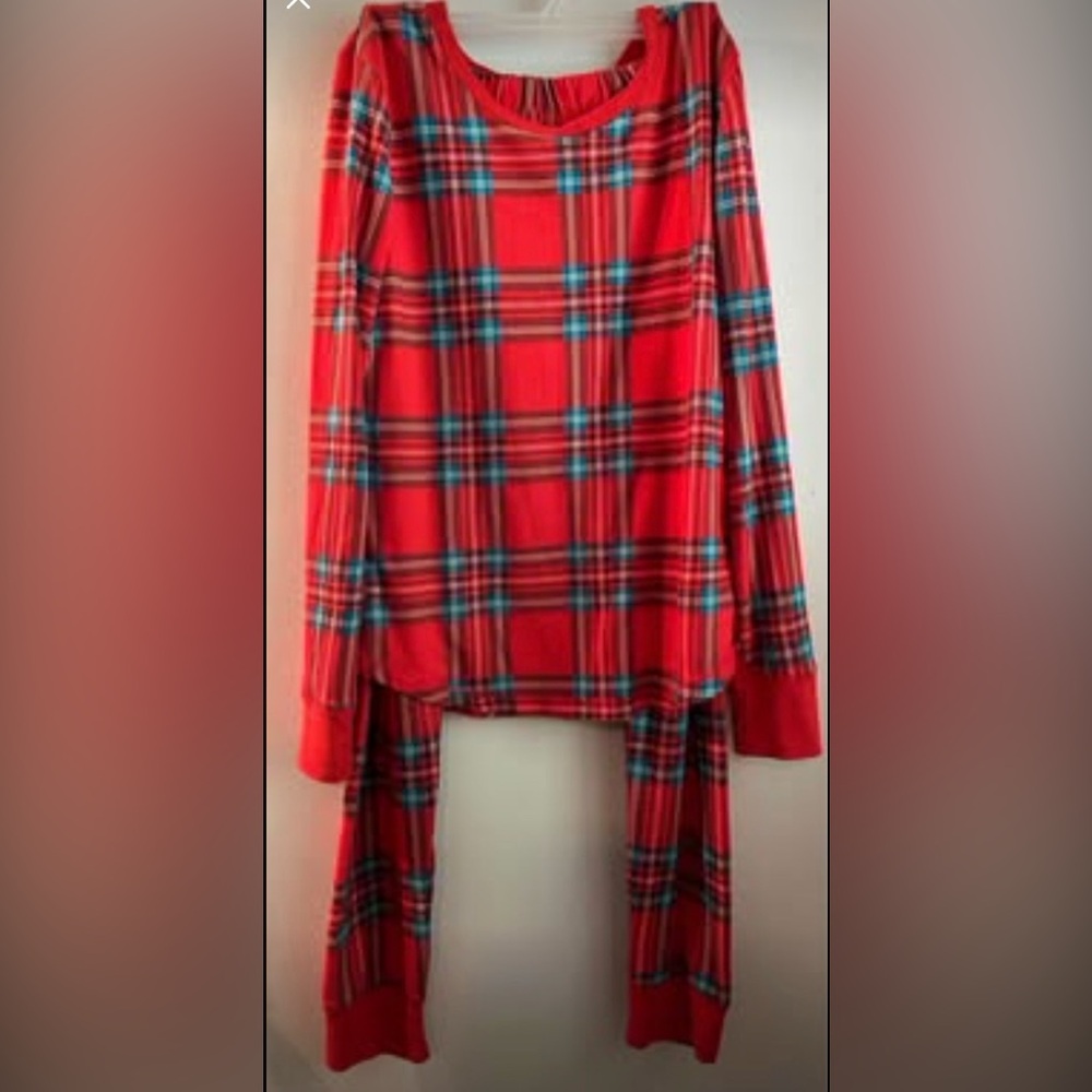 Fabkids Vibrant Red PJ’s Size S Top 36-38”, waist 28-34” stretchy